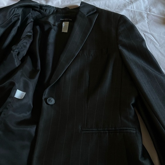 Pants, wJacket & Skirt, Suit, Gray wPale Pink Pinstripe, Jones New York, 8 & 10P - Picture 3 of 16